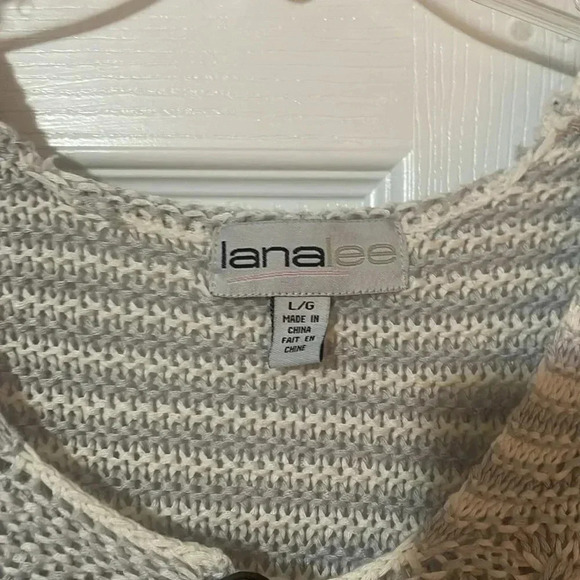 Lana Lee crocheted knit button top - Picture 6 of 6